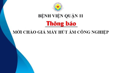 Thông Báo Mời chào giá máy hút ẩm công nghiệp